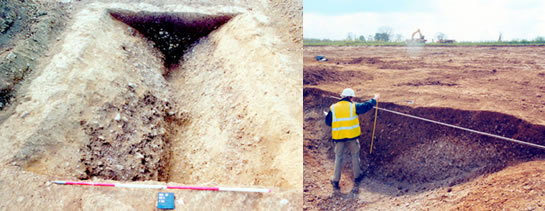 ditch section and section drawing in progress