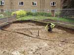 Richard excavating furrow 1, intervention 14