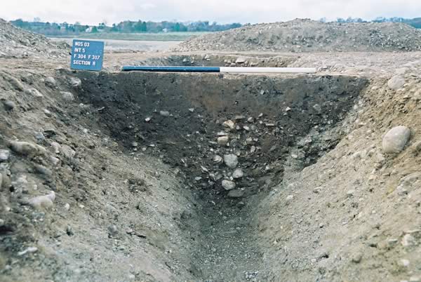 section through ditch of enclosure f 304