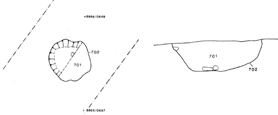 Feature 702 plan and section