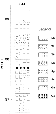 Troels-Smith Depiction of the Sediment Stratigraphy of F44.