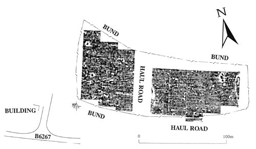 gradiometer data over site survey