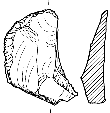 Figure 5. Scraper based on an irregularly shaped chunk of debitage