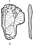 Figure 8. Flake with retouched and trimmed edges