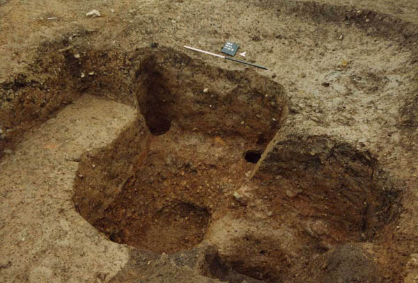 F4B post-excavation, looking east