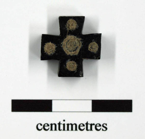 Jet cross pendant