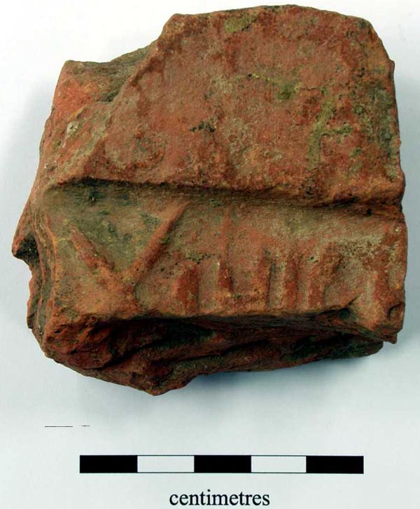 partial, but deeply struck, stamp of the 9th legion