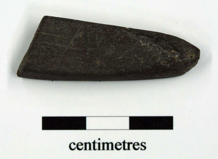 Fragment of oblong whetstone. 40 x 13 x 7.5mm