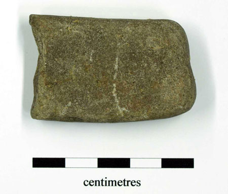 Small fragment of possible rectangular whetstone. 51 x 33 x 13.5mm
