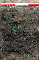 north facing section, test pit A