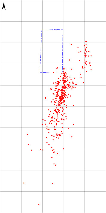 test pit A surface scatter