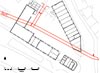 Figure 2. Line of the Victoria Tunnel (red) beneath the Allan House property