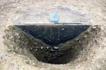 Sink hole half sectioned